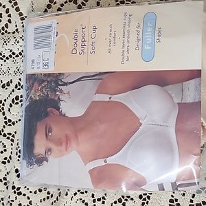 New Beige 36 C Bra Double Support Cup All over stretch Comfort
